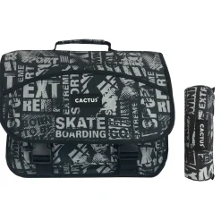Cactus Cartable scolaire double compartiment & trousse offerte sans roulettes