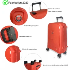 Delsey Grande valise rigide Montcenis TSA polypropylène 76cm