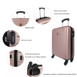 Degré Lot 3 valises rigides dont 1 valise cabine