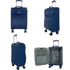 David Jones Lot de 3 valises dont 1 cabine souples extensibles