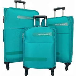 David Jones Lot de 3 valises dont 1 valise cabine souples