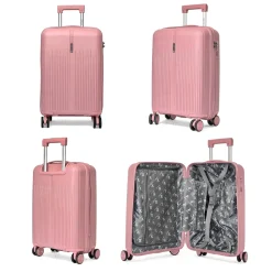Cactus Lot de 3 valises rigides dont une valise cabine TSA PETE