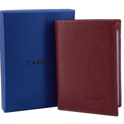 Femme Cactus Porte Cartes cuir de vachette anti-RFID