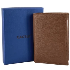 Femme Cactus Porte Cartes cuir de vachette anti-RFID