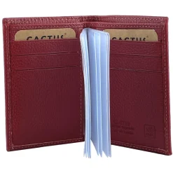 Femme Cactus Porte Cartes cuir de vachette anti-RFID