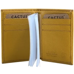 Femme Cactus Porte Cartes cuir de vachette anti-RFID