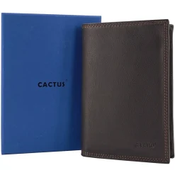 Homme Cactus Portefeuille cuir de vachette anti-RFID