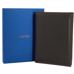 Homme Cactus Portefeuille cuir de vachette anti-RFID