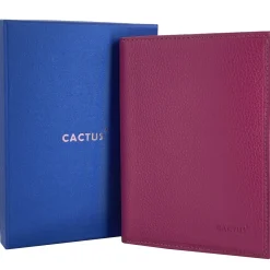 Femme Cactus Portefeuille cuir de vachette anti-RFID