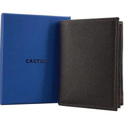Homme Cactus Portefeuille cuir de vachette anti-RFID