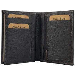 Homme Cactus Portefeuille cuir de vachette anti-RFID