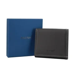Homme Cactus Porte-monnaie cuir de vachette anti-RFID