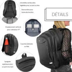 David Jones Sac à dos porte-ordinateur 17