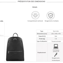 David Jones Sac à dos porte-ordinateur 14"