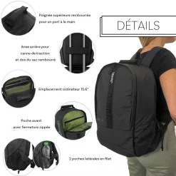 Jeep Sac à dos porte-ordinateur JS011B 15.6