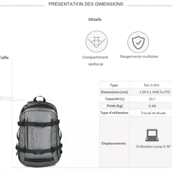 Bleucerise Sac à dos porte-ordinateur Aoking Bleu Cerise 16''