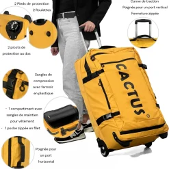 Cactus Sac de voyage avec roulettes 80L polyester taille L 70cm