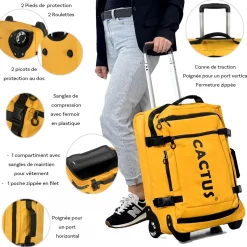 Cactus Sac de voyage avec roulettes 38.5L polyester taille S 50cm