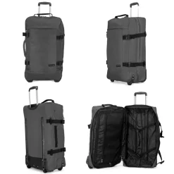 David Jones Sac de voyage cabine à roulettes 74L double compartiment taille L 70cm