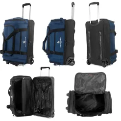 David Jones Sac de voyage cabine à roulettes 48L double compartiment Taille S 55cm