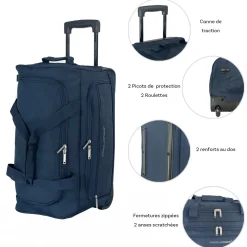 David Jones Sac de voyage cabine avec roulettes 34L polyester taille S 52cm