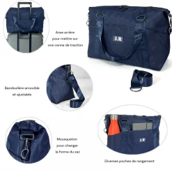 Bleucerise Sac de voyage week-end 22L Bleu Cerise sans roulettes