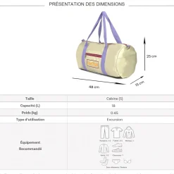 Cactus Sac de voyage week-end 18L et sport sans roulettes