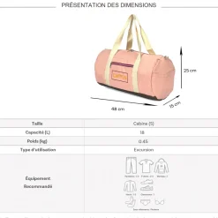 Cactus Sac de voyage week-end 18L et sport sans roulettes
