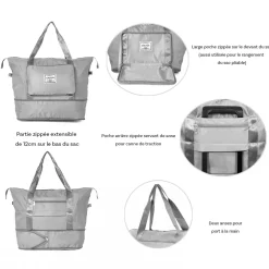 Cactus Sac de voyage week-end 24L pliable et extensible déperlant sans roulettes