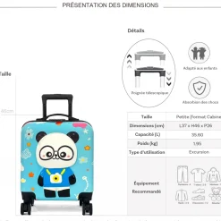 Les Sacs de K'rlot Valise cabine rigide enfant motif 3D Les Sacs de K'rlot 46cm
