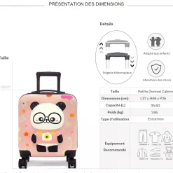 Les Sacs de K'rlot Valise cabine rigide enfant motif 3D Les Sacs de K'rlot 46cm