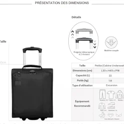 David Jones Valise cabine XS underseat souple 43cm