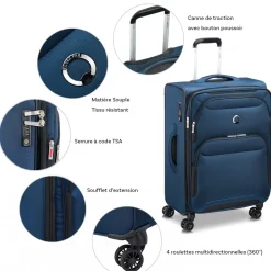 Delsey Valise moyenne souple extensible SkyMax 2.0 TSA 68.5cm